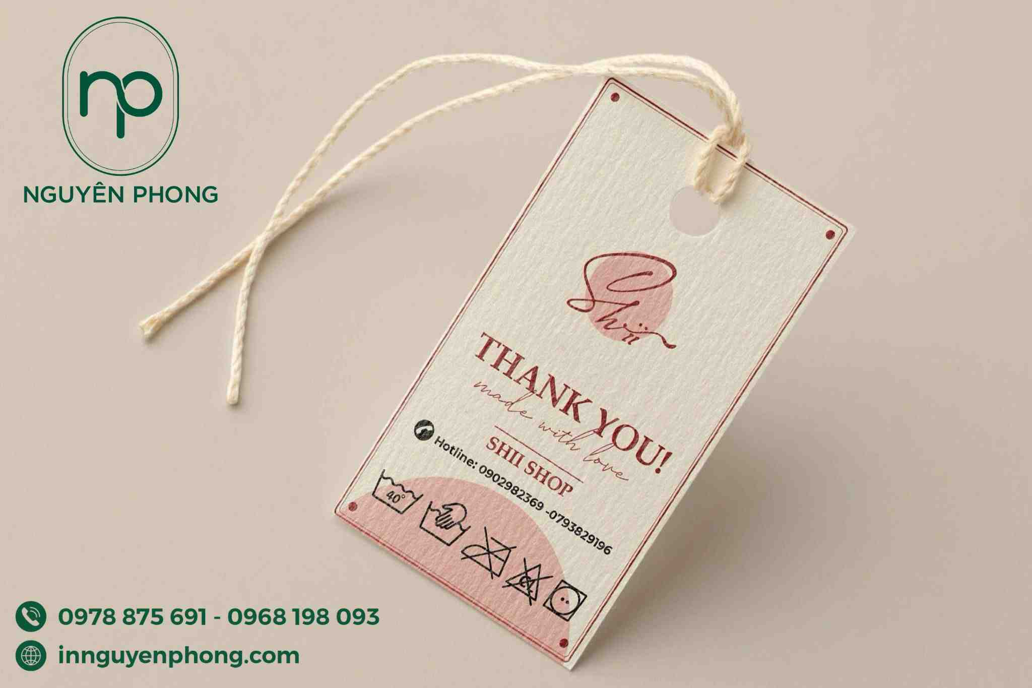 mẫu tag giấy kraft trắng 